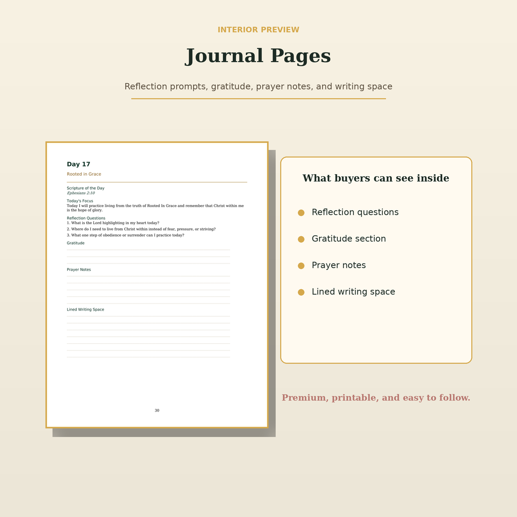Christ in You 90-day journal interior preview