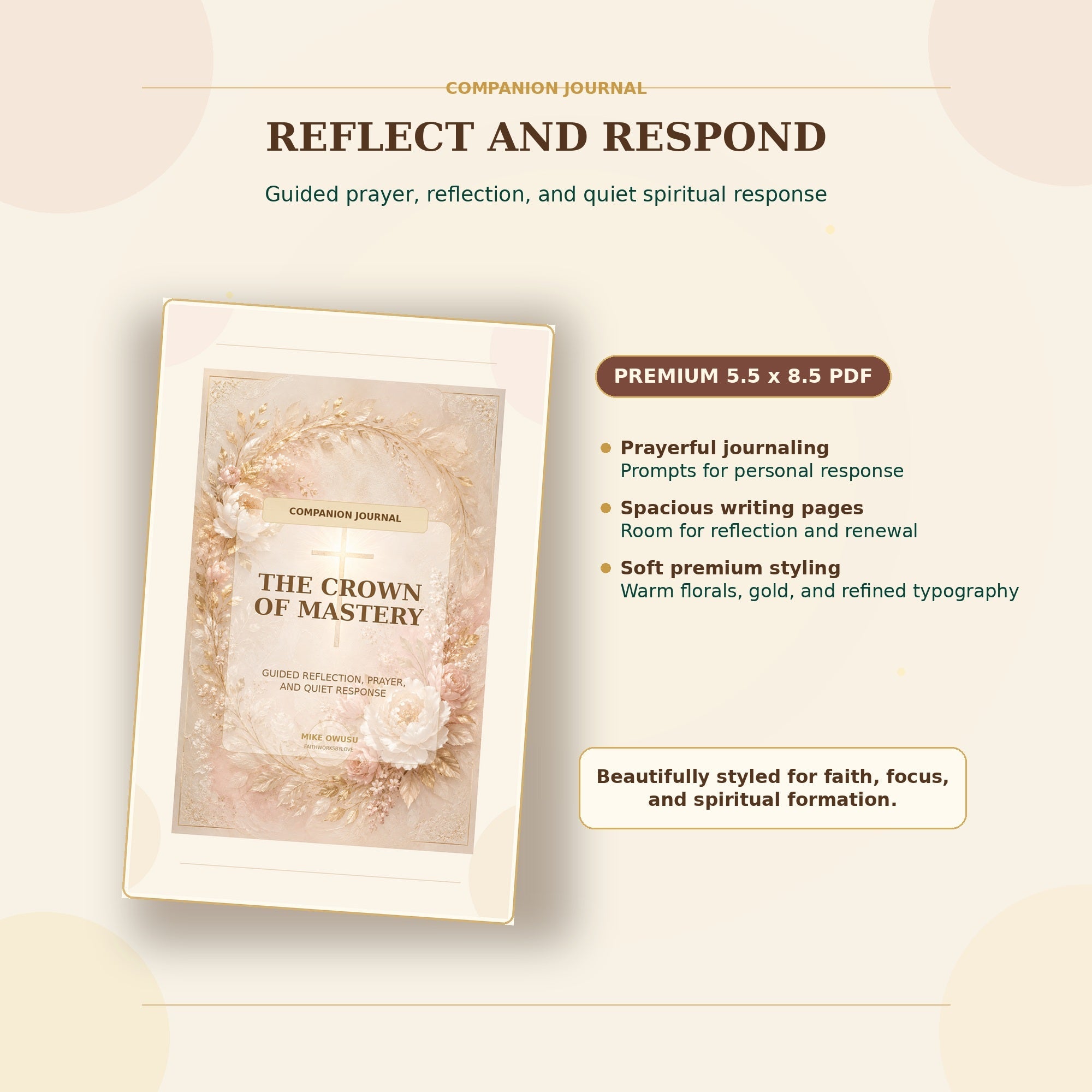 The Crown of Mastery companion journal PDF included in the bundle