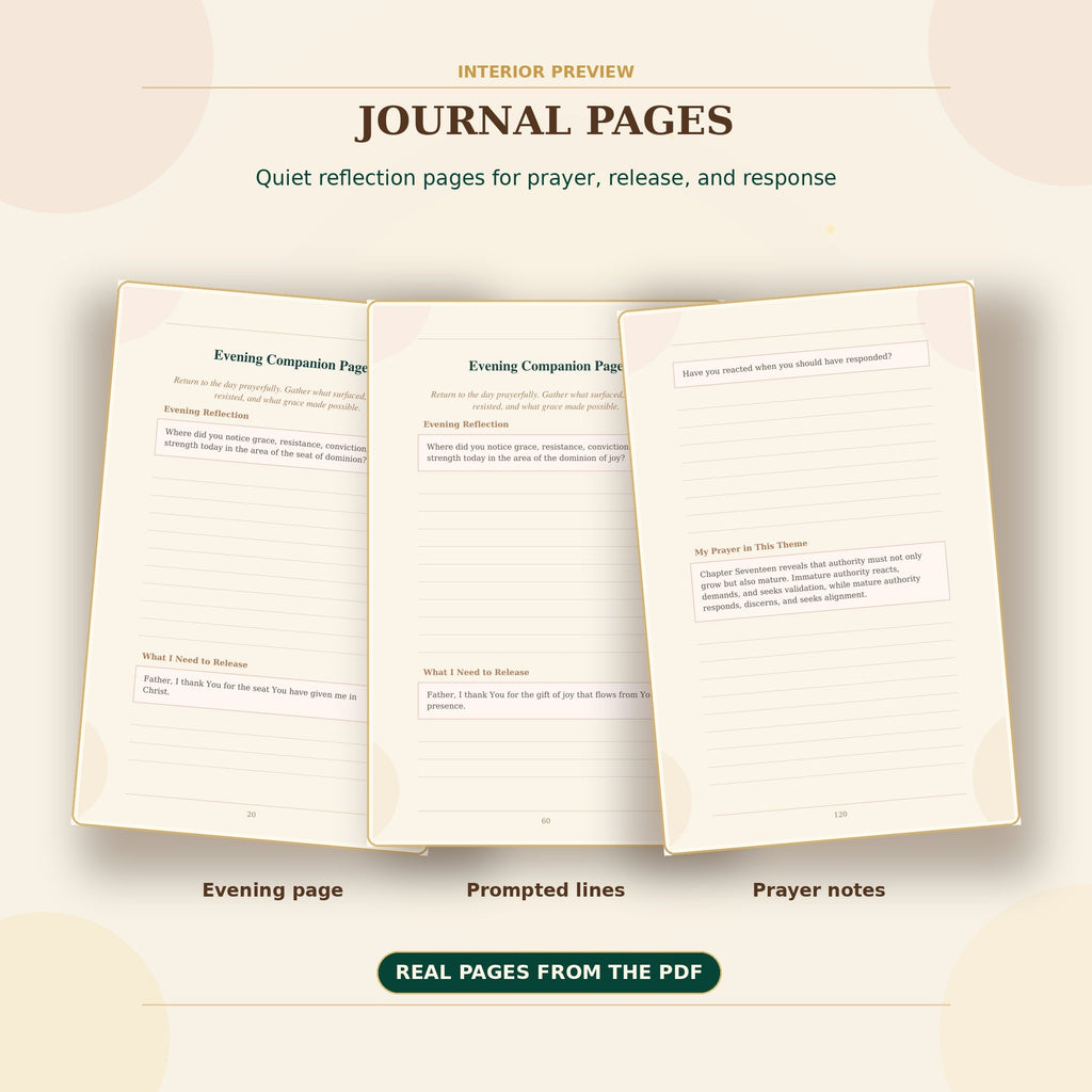 Journal pages preview for The Crown of Mastery