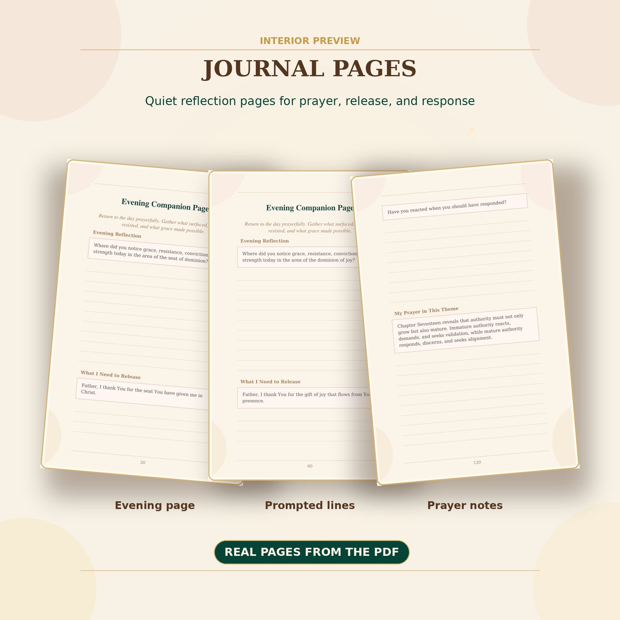 Journal pages preview for The Crown of Mastery