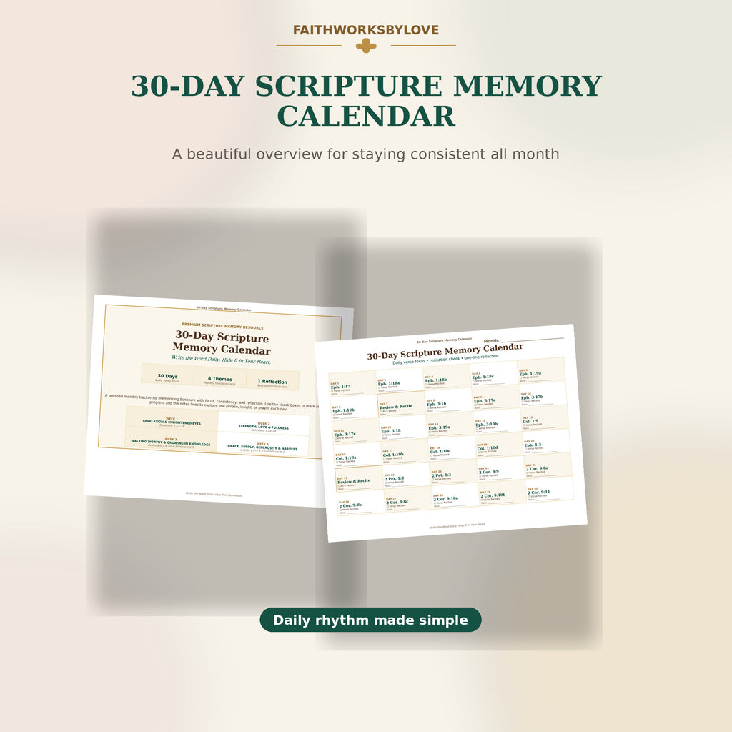 30-day Scripture memory calendar preview