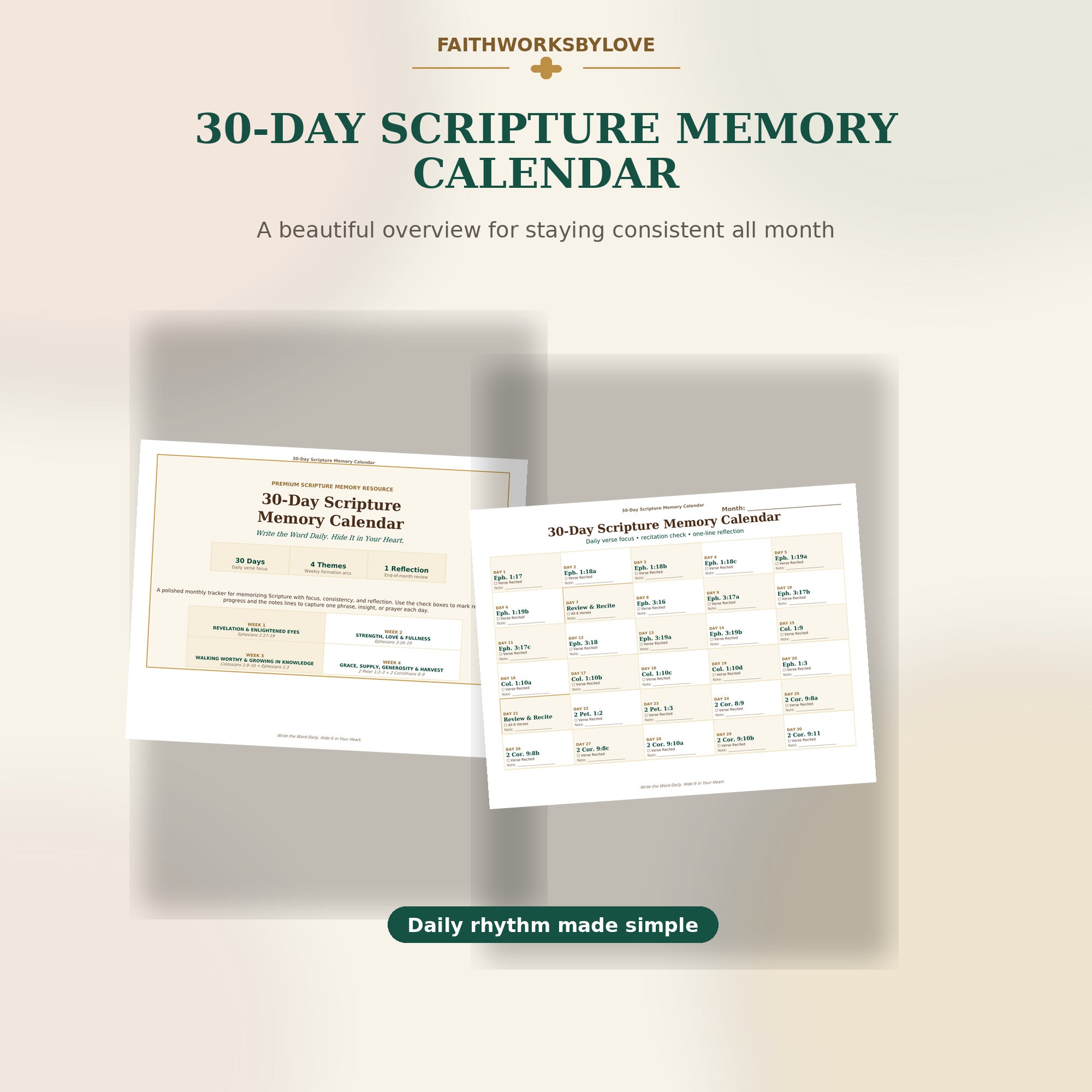 30-day Scripture memory calendar preview