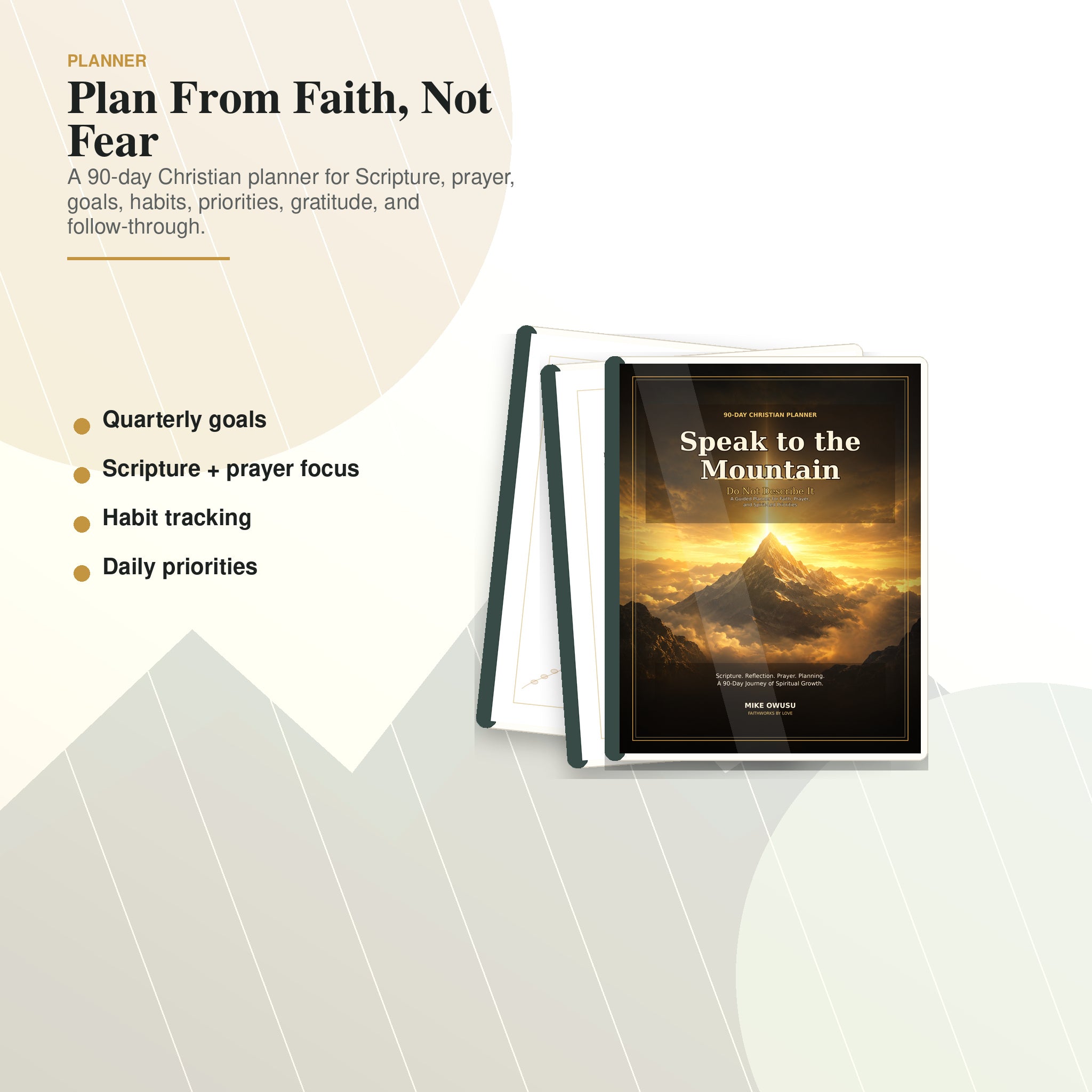 90-day Christian planner included in Speak to the Mountain
