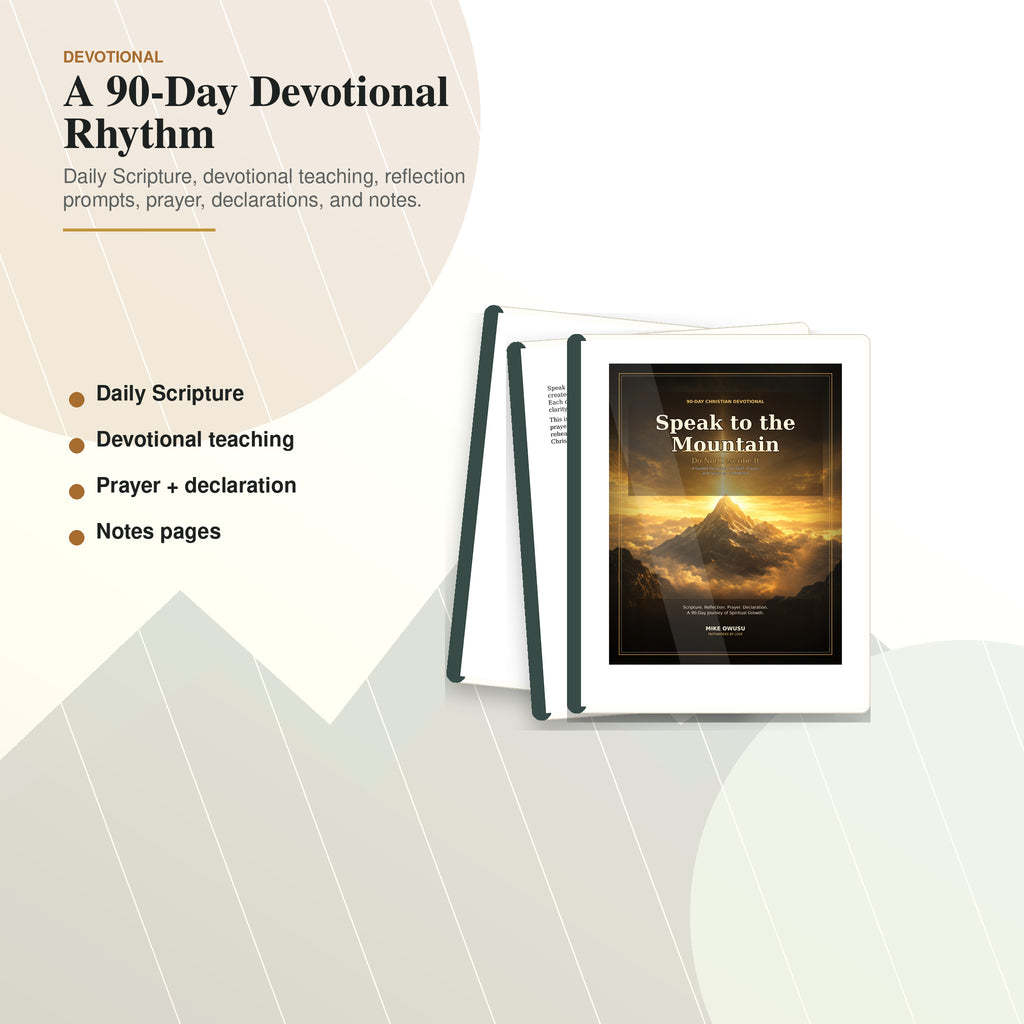 90-day Christian devotional included in Speak to the Mountain