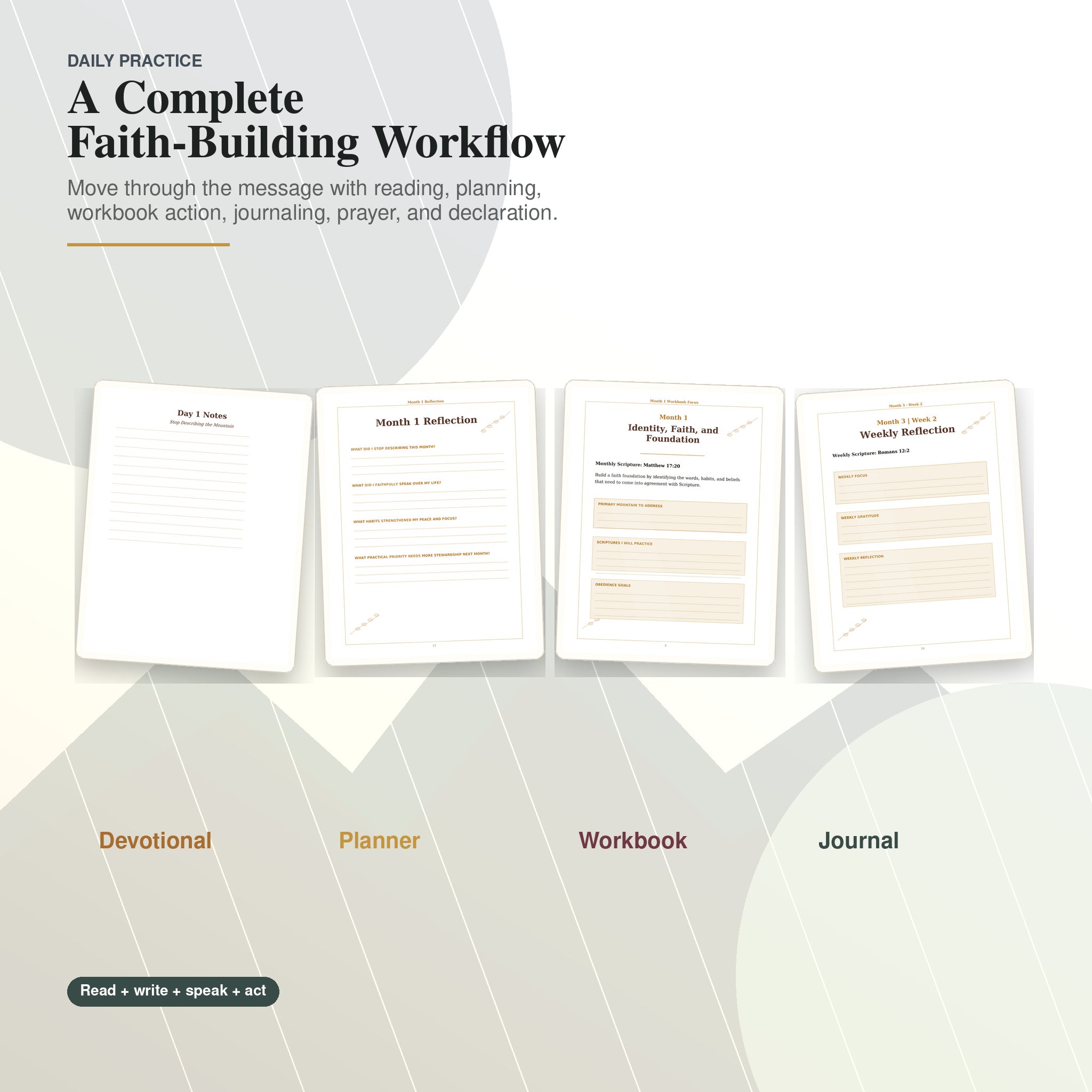 Daily faith-building workflow for Speak to the Mountain