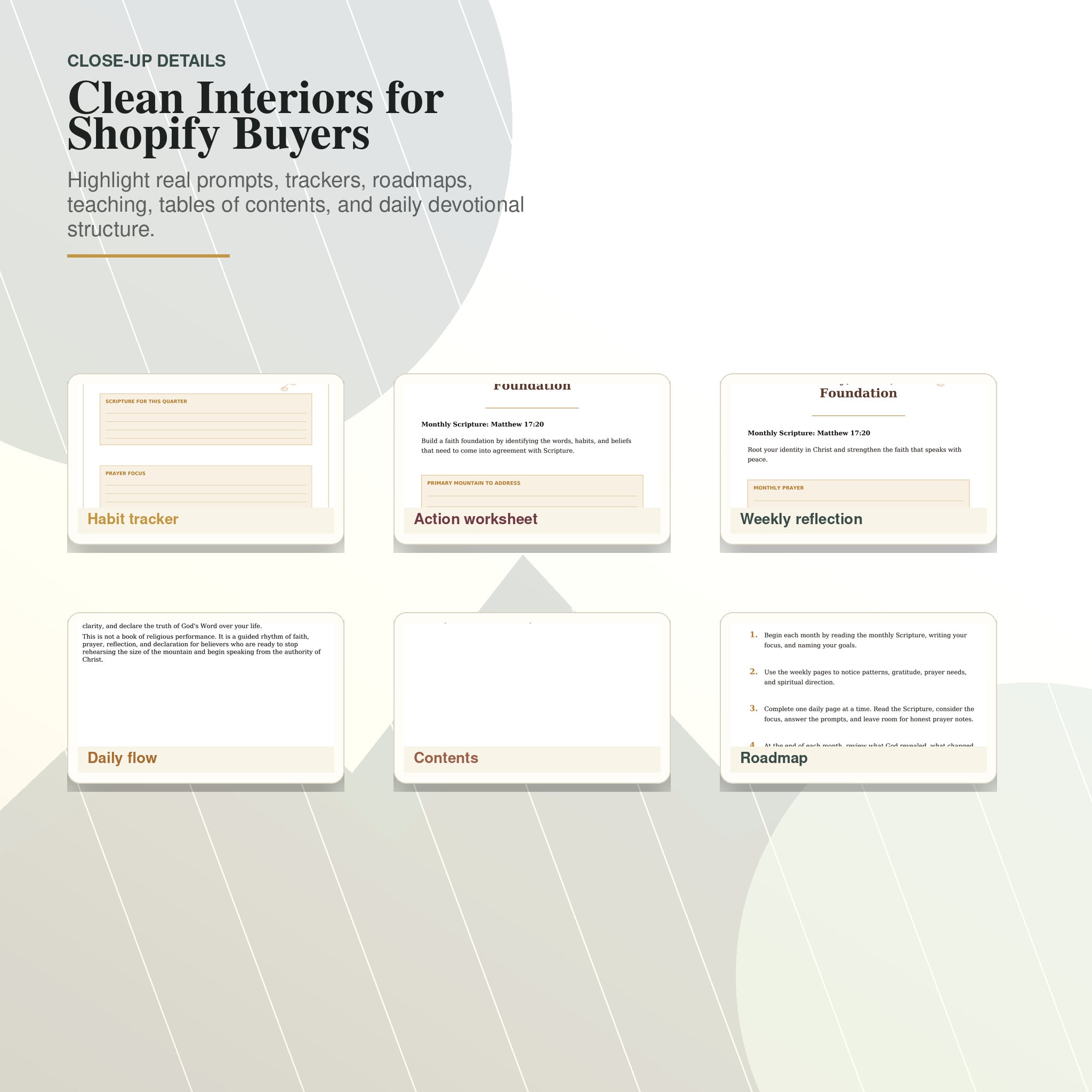 Close-up interior details for Speak to the Mountain digital bundle