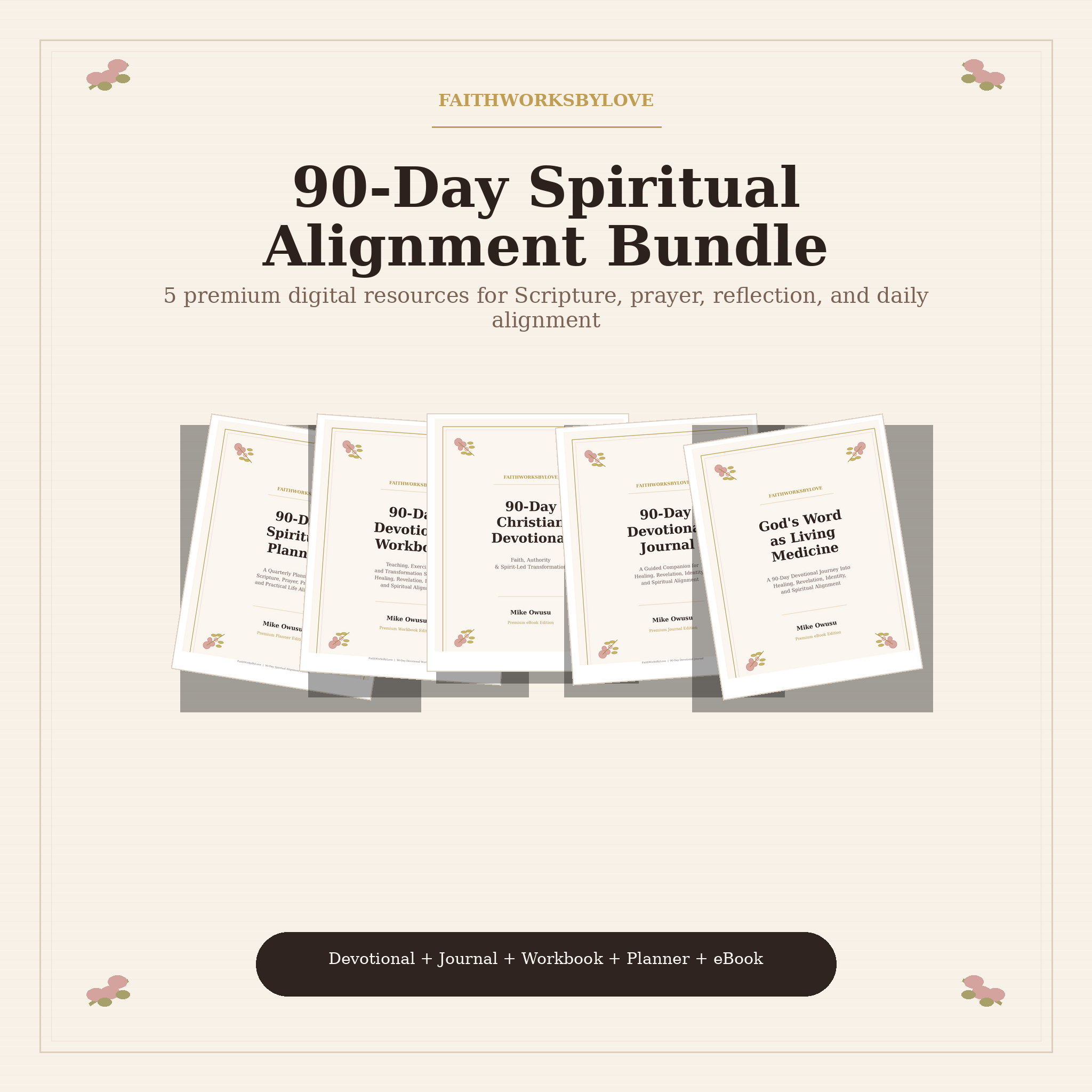90-Day Spiritual Alignment Bundle cover with five digital resources